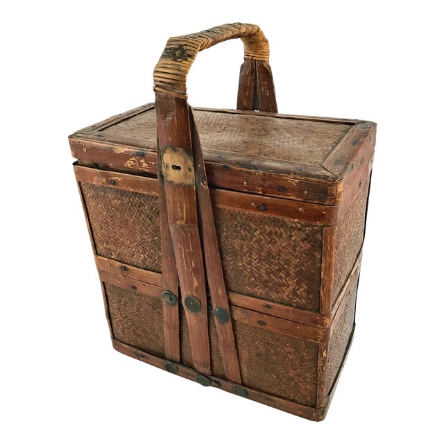 Antique Chinese Traditional 3 Tier Wedding Basket Chairish