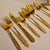 Mid-Century Hollywood Regency Gold Floral Flatware- Set of 72 For Sale - Image 14 of 18