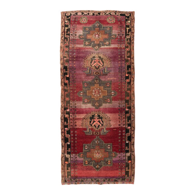 Unique Vintage Large Turkish Turkish Kars Rug - 6`2″ X 14`7″ For Sale