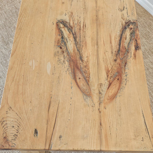 Late 19th Century Antique English Pine Console Table or Desk For Sale - Image 5 of 15