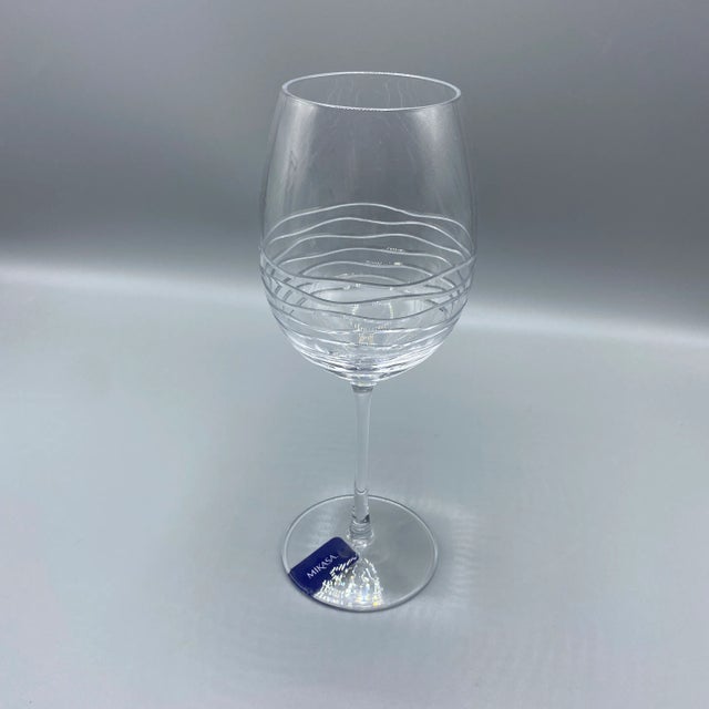 Traditional Mikasa Oceanus Wine Glasses-Set of 2 For Sale - Image 3 of 13