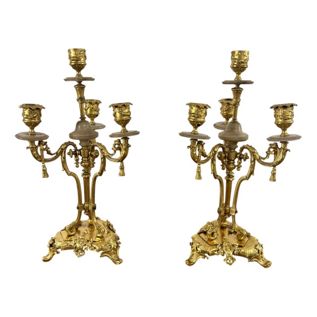 Antique 19th Century Candelabra, 1860s For Sale