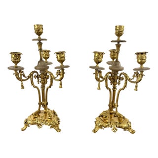 Antique 19th Century Candelabras, 1860s For Sale