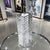 Vintage Mid Modernist Clear Lucite Stacked Tiled Skyscraper Table Lamp, Attributed to Bauer For Sale In Palm Springs - Image 6 of 10