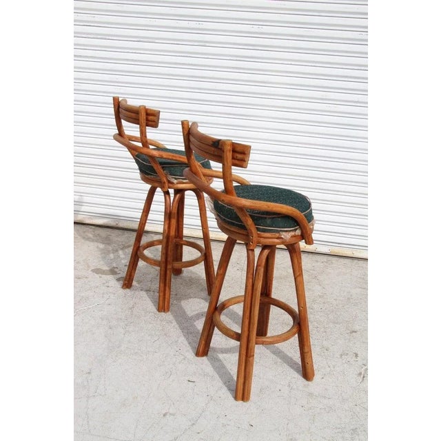 Mid 20th Century Midcentury Paul Frankl Style Stools With Swivel - a Pair For Sale - Image 11 of 13