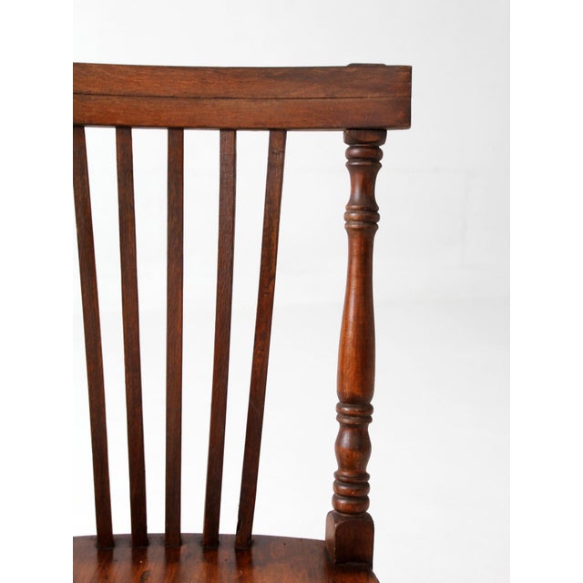 Wood Antique Victorian Children's Swivel Desk Chair For Sale - Image 7 of 18