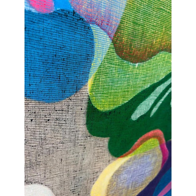 Isa Di Battista Gorini, Abstract Composition, 1980s, Paint on Canvas For Sale - Image 4 of 7