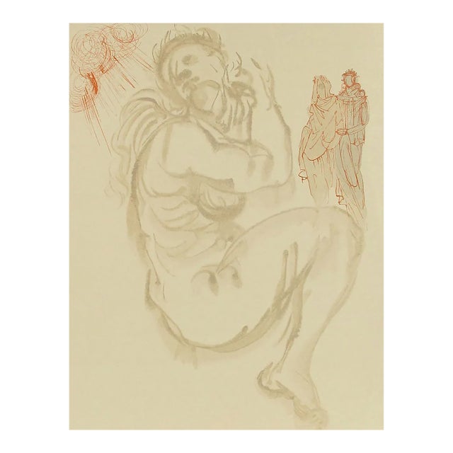 1960s Salvador Dali Woodcut Purgatory 19 Dante’s Dream For Sale