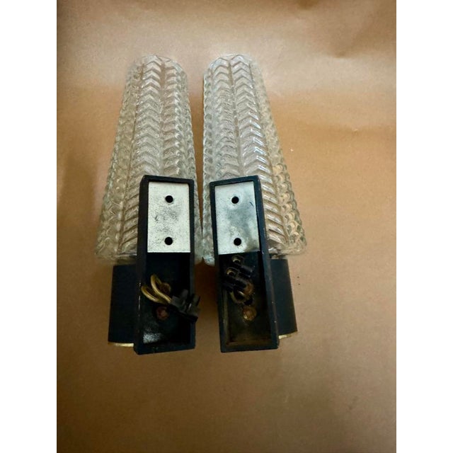 Brass Wall Lights from Arlus House, France, 1960, Set of 2 For Sale - Image 4 of 10