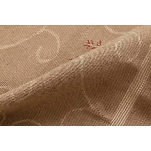 Contemporary Aubusson beige and pink rug by Eric Cohler for Doris Leslie Blau Size: 4'10" × 10'8" (149 × 325 cm). This...