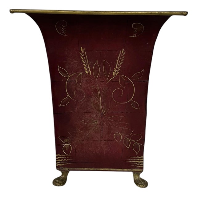 Vintage Chinoiserie Footed Cachepot For Sale