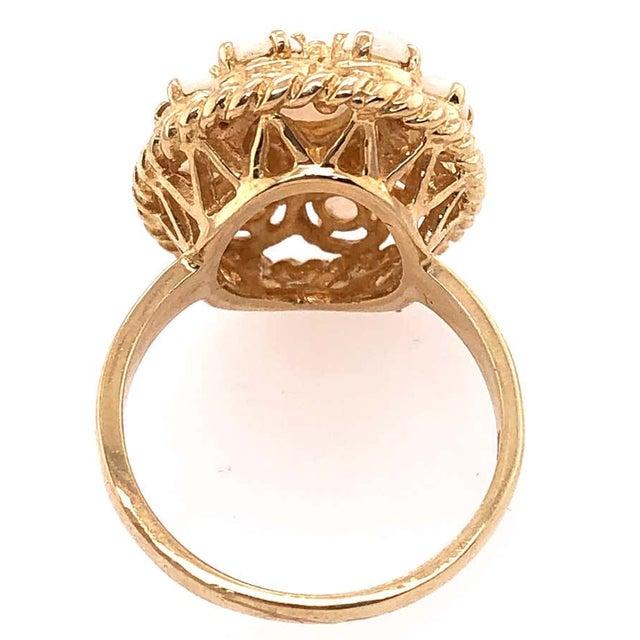 14 Karat Yellow Gold Ring With Opal Cluster, Size 8.75 For Sale - Image 11 of 12