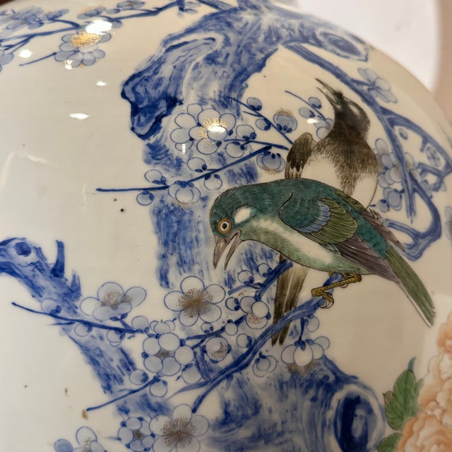 Ceramic Meiji Imari Porcelain Vase with Kachō Fūgetsu, Japan, 1880s For Sale - Image 7 of 18