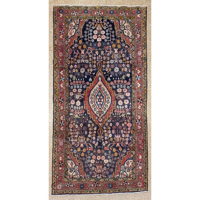 Tribal Antique Persian Sultanabad Hand-Knotted Rug 4'6" X 10'6" For Sale - Image 3 of 3