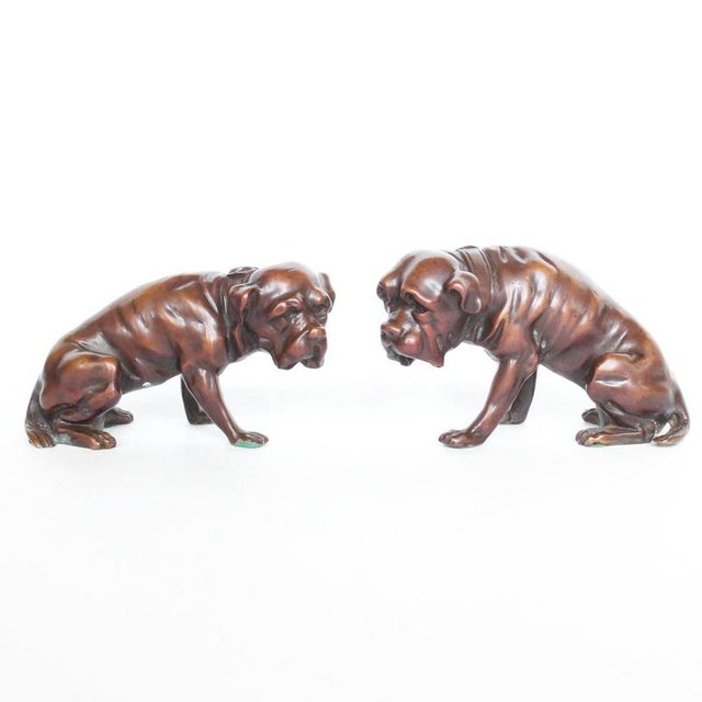 Vintage Bronze Dogs, 1920s, Set of 2 For Sale - Image 4 of 9