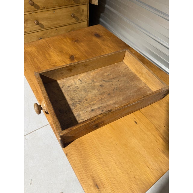 Antique Pine Table / Desk With Single Drawer From England For Sale - Image 18 of 18