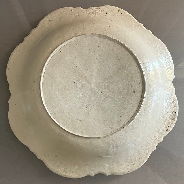 Large 18th Century English George II Salt Glaze Charger or Round Platter Circa 1745 For Sale - Image 9 of 9