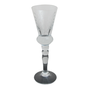 King Gustav III Hovmantorp Sweden Fine Crystal Engraved 6 3/4" Liquor Glass
