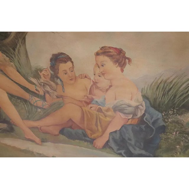 Mythological Oil on Canvas Painting with Frame For Sale - Image 7 of 8