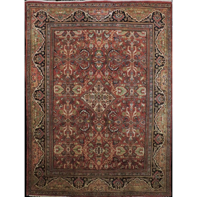 Vintage Hand Knotted Persian Mahal Rug For Sale - Image 13 of 13