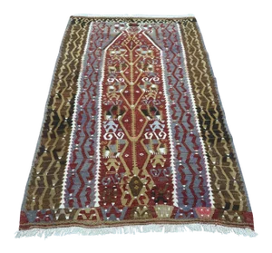 Vintage Turkish Kilim Flat Weave Rug
