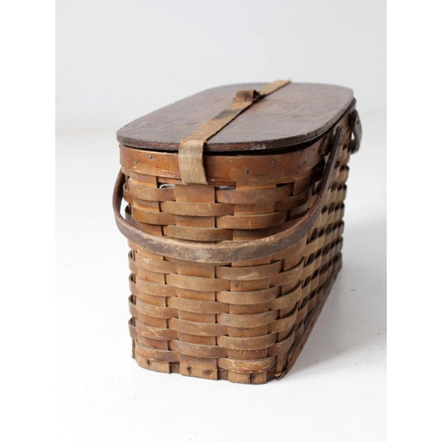 Antique Hawkeye Basket Insulated Picnic Basket Chairish