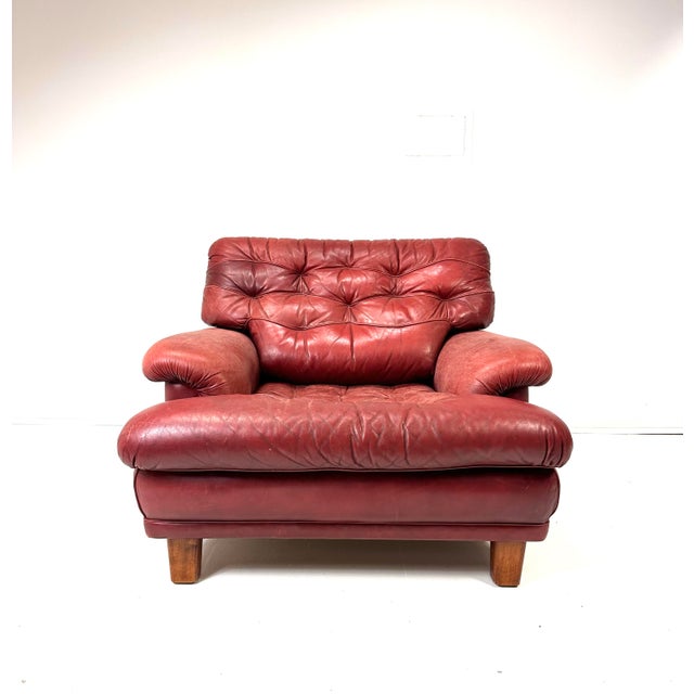 Arne Norell 1960s Attributed to Arne Norell Leather “Mexico” Lounge Chair For Sale - Image 4 of 11