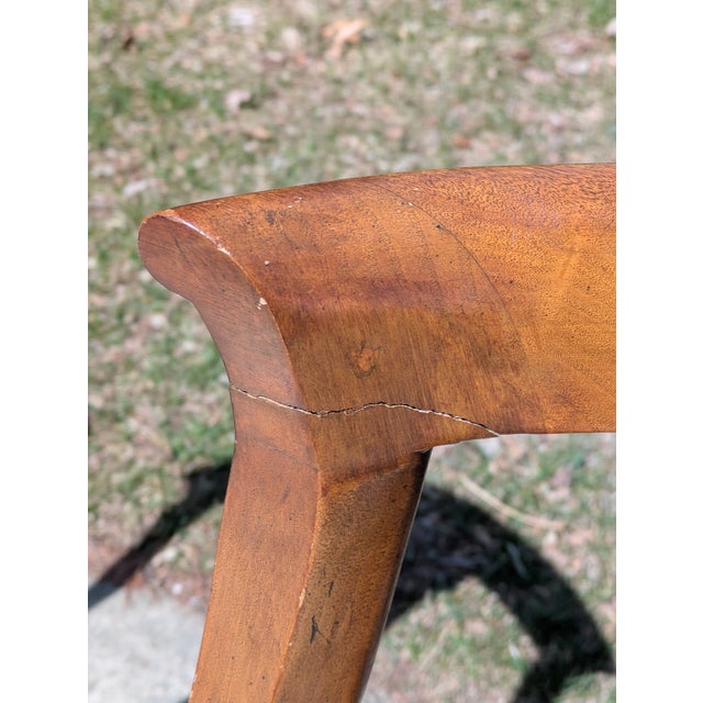 4 Mid 20th Century Baker Style Dining Chairs Regency Klismos Style For Sale - Image 4 of 10