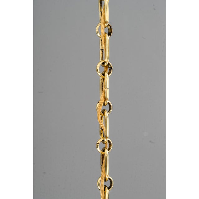Art Deco Brass Pendant with Glass Shade, Vienna, 1920s For Sale - Image 15 of 18