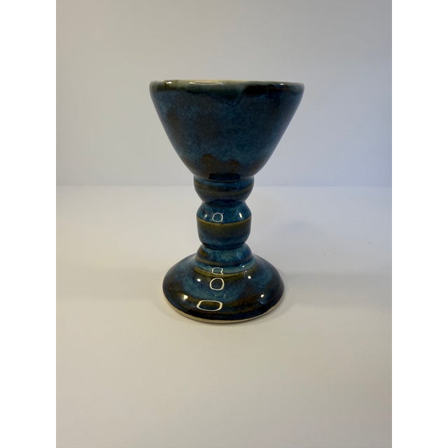 Set of 2 Studio Pottery Goblets For Sale - Image 9 of 13