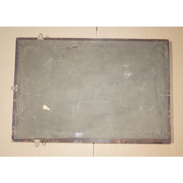 Antique English Georgian Wall-Mounted Mirror with Bevelled Hardwood Frame For Sale - Image 10 of 11