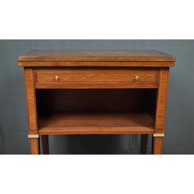 Small Early 20th Century Louis XVI Marquetry Games Table For Sale - Image 16 of 18