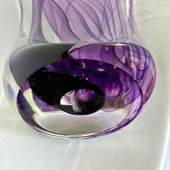 Rollin Karg Massive Hand-Blown Art Glass Sculpture Signed 17½” (Vintage 1999 - Shades of Purple) For Sale - Image 15 of 18