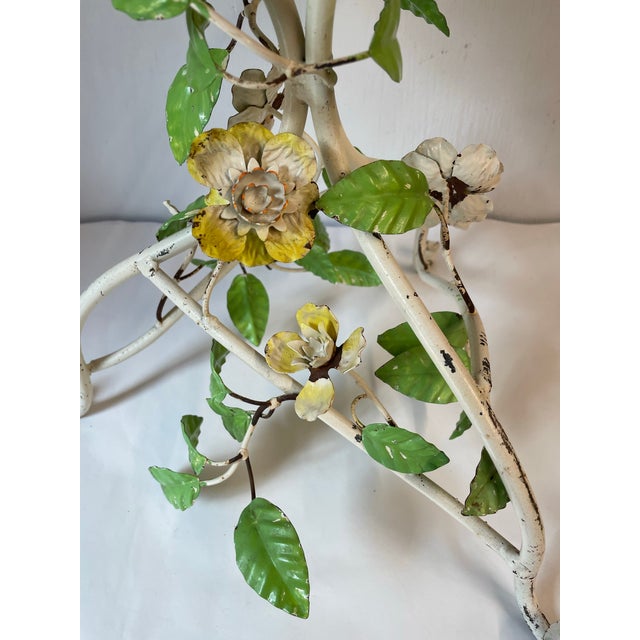 White Vintage Italian Tole Table or Stool For Sale - Image 8 of 12