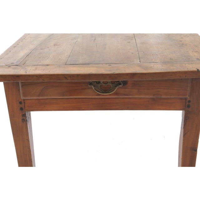 French Provincial Fruitwood Farm Table For Sale In Tampa - Image 6 of 14