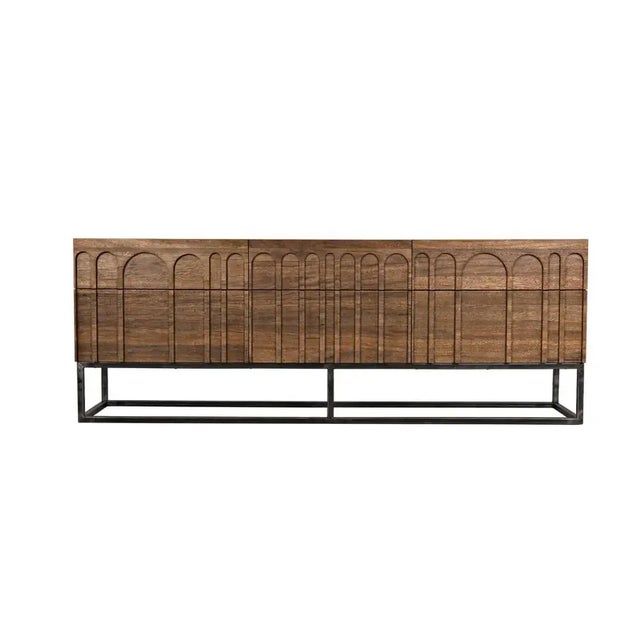 This pared down design is the essence of simplicity. Handcrafted of walnut and industrial steel, this piece features a...