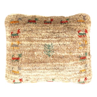 Pasargad DC Fine Hand Knotted Persian Gabbeh Pillow For Sale