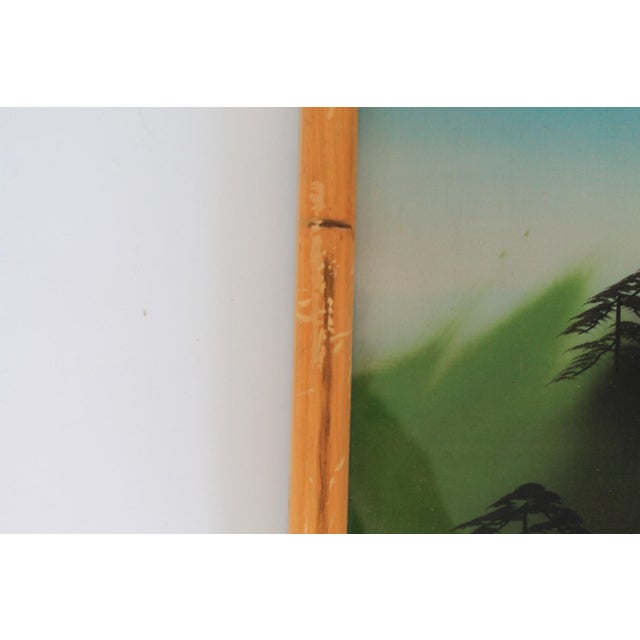 Vintage Hand-Painted Japanese Landscape Artworks on Silk S/3 For Sale In Milwaukee - Image 6 of 8