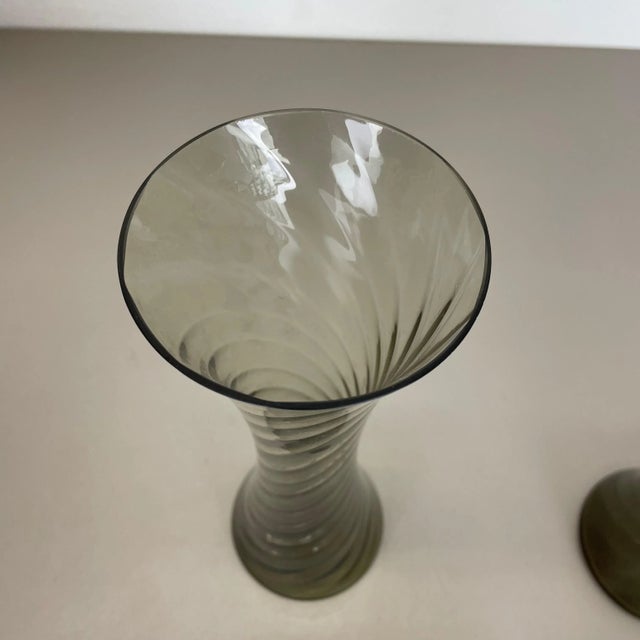 Hand Blown Crystal Glass Vases from Alfred Taube, Germany, 1960s, Set of 4 For Sale - Image 11 of 18