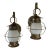 Mid 20th Century Brass Hanging Outdoor Lantern Wall Sconces, A Pair For Sale