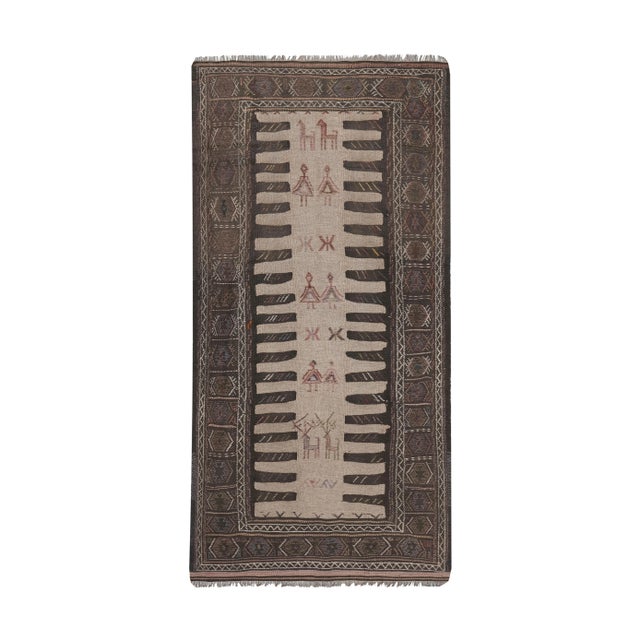 Vintage Turkish Animal Pictorial Sumac Rug 3'3'' X 5'11'' For Sale - Image 13 of 13