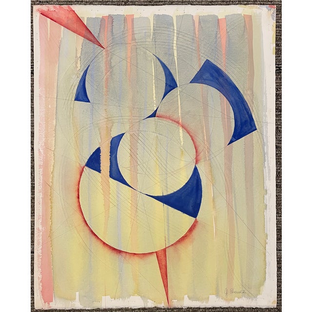 1990s Abstract Painting by Ebersold For Sale - Image 4 of 4