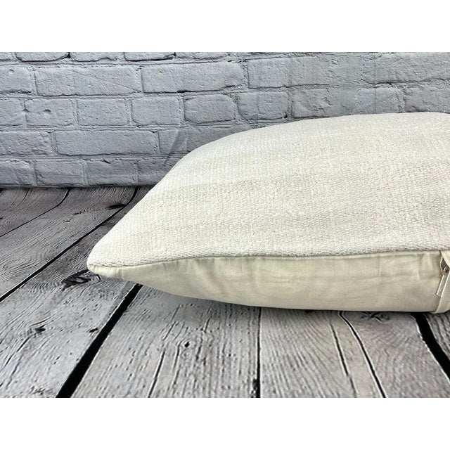 16 x 24 Hemp Pillow Turkish Cushion Natural White Pillow Cushion Cover For Sale - Image 4 of 4