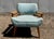 Vintage Mid Century Modern armchair attributed to Brown Saltman by either Paul Laszlo or John Keal, c. 1950's. Light wood,...