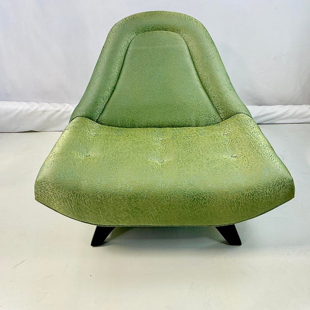 Vintage Home is pleased to present this Luigi Tiengo attributed Gondola Lounge Chair newly upholstered in Scalamandre...