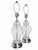 Late 20th Century Clear Glass Baluster Table Lamps With Chrome-Tone Bases - Pair For Sale - Image 4 of 14