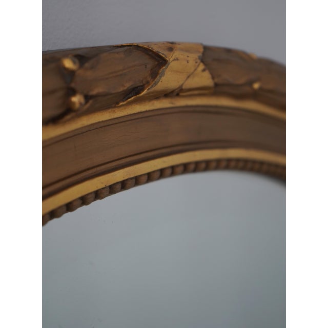 Vintage Large Dome Top Gilt Gold Carved Mirror For Sale In Philadelphia - Image 6 of 9