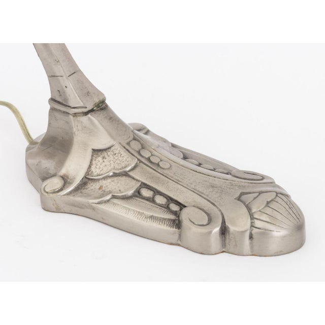Late 20th Century French Art Deco Eagle Form Chrome Table Lamp For Sale - Image 5 of 9
