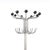 A sleek Bauhaus style coat stand dating from the 1970s. Featuring a minimalist chrome frame with a distinctive style black...