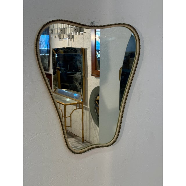 1960s Italian Mid-Century Organic Wall Mirror With Rope. 1960s For Sale - Image 5 of 6